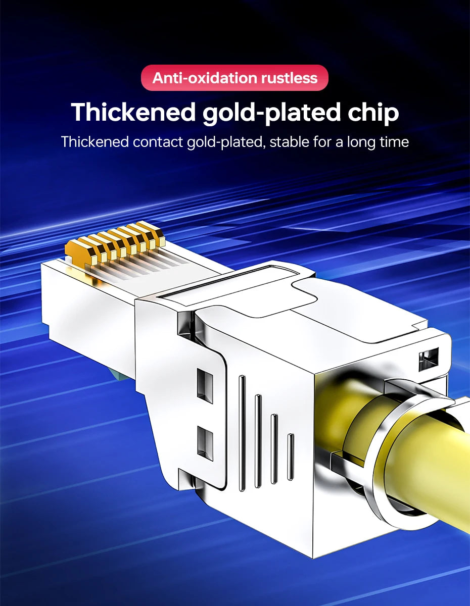 Cncob Tool-Less Connector ,Cat7 Ten-gigabit transmission Ethernet Network Termination Tool-free RJ45 connector PLug