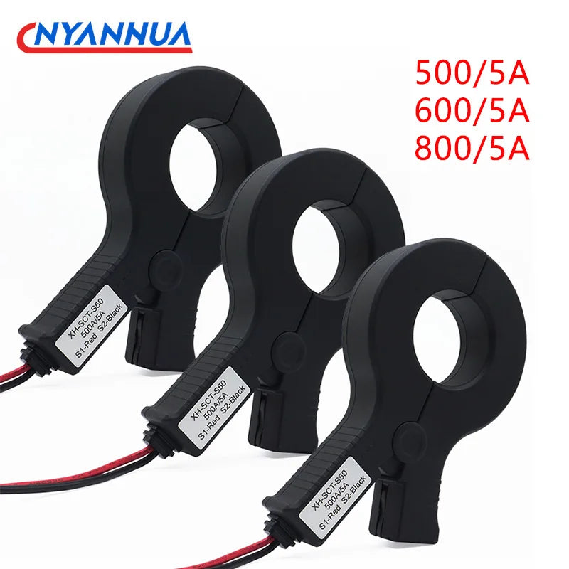 3PCS Open Clamp Current Transformer SCT-S50 500A/5A 600A/5A 800A/1 Clamp