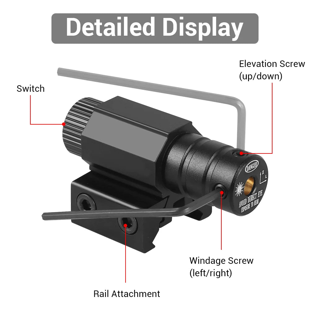 Red Green Dot Laser Sight Scope with Rechargeable Battery + Charger 11mm 20mm Picatinny Rail Mount Rifle Pistol Laser Sight