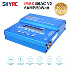 SKYRC Lipo Charger IMAX B6 EVO B6 V2 B6 Mini B6AC V2 Balance Battery Charger Discharger with Adapter Temperature Sensor 6A 1-6S