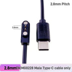 Smart Wristband Male Female Wire 2 3 4 5 Pole USB Type-C DC Charger Connector 2A DC Smart Watch Magnetic Pogo Pin Universal
