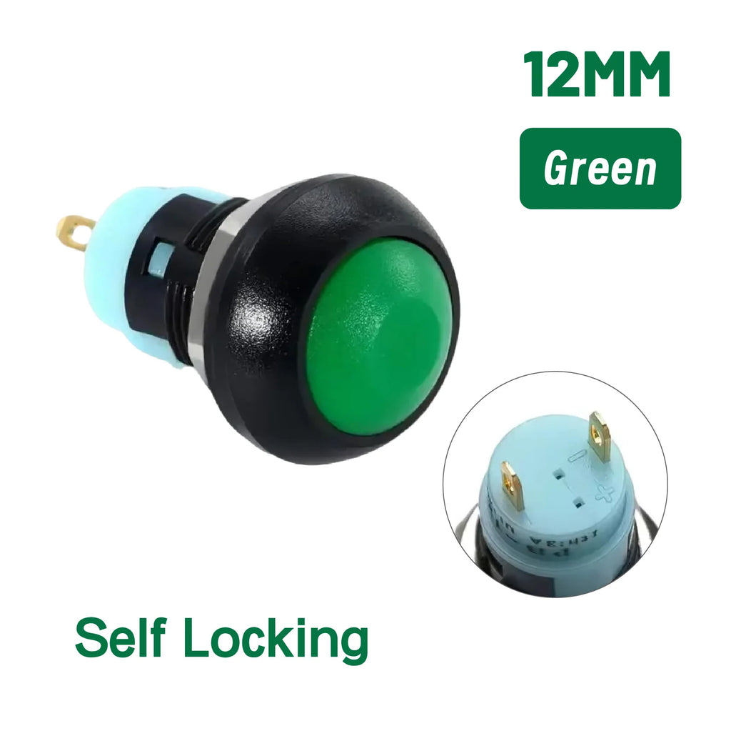 5/20/100PCS PBS-33B Black Red Green Yellow White Blue Orange Self-reset Self-locking 12mm Momentary Push Button Switch