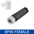 M8 Sensor Connector Screw Connection Metal A Code 3pin/4pin Non-welding 5pin 6pin 8pin Weld IP68 Straight Waterproof Connectors