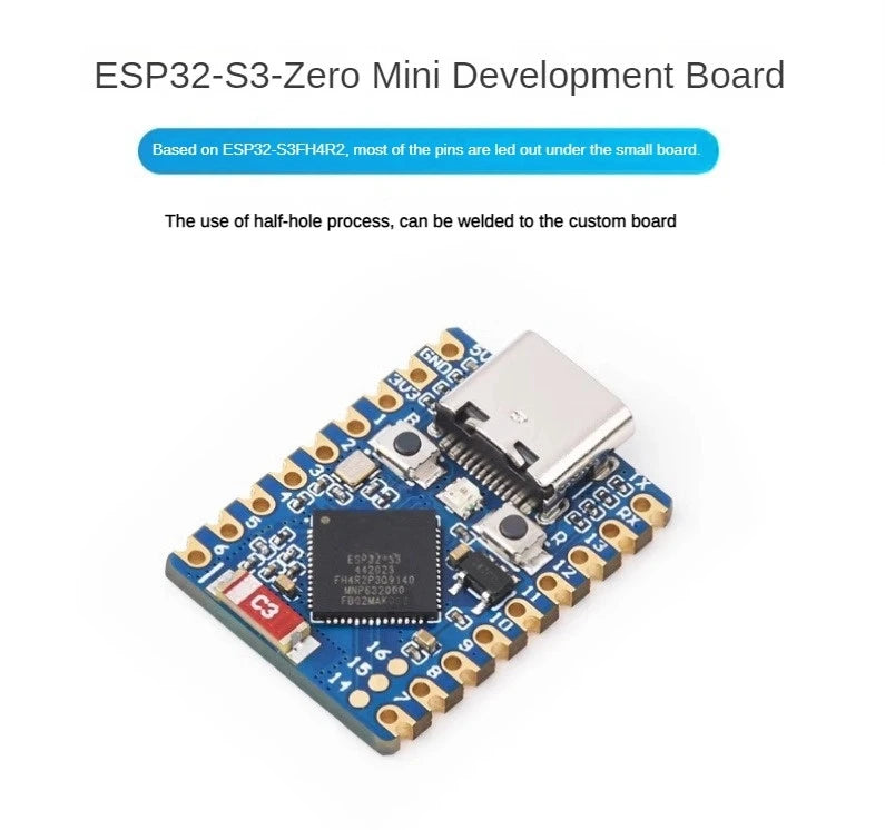 Zero Mini Dev Board for ESP32-S3, WiFi BT 3.3V/5V Compatible Module, Wireless MCU for Arduino Projects & DIY