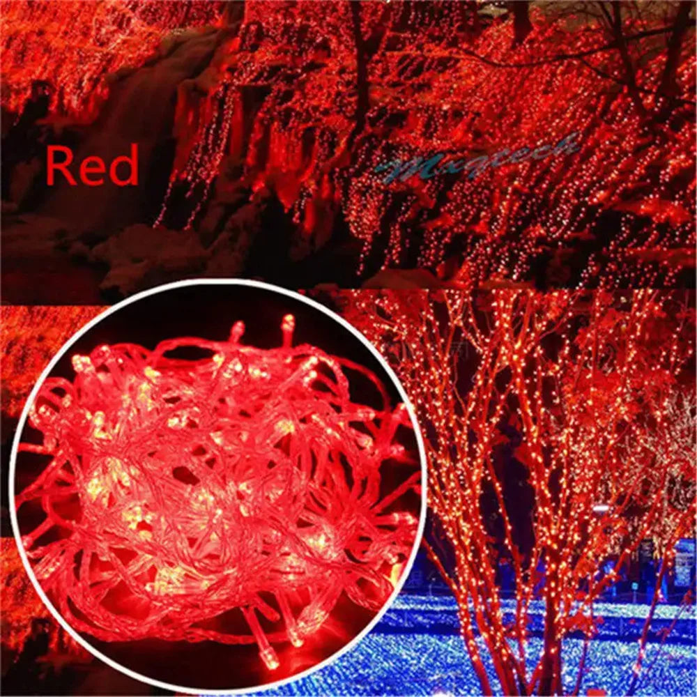 Holiday Outdoor 100 LED String Lights 10M 220V 110V Christmas Xmas Wedding Party Decorations Garland Lighting Christmas light