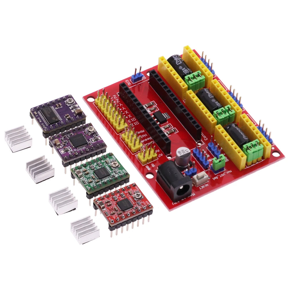New CNC Shield V3 V4 Engraving Machine / 3D Printer / + A4988/DRV8825 Driver Expansion Board for Arduino DIY Kit