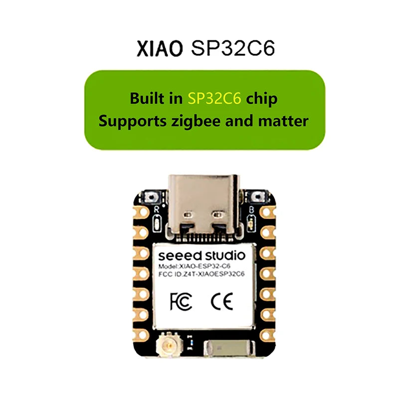 ESP32 Seeed Studio XIAO ESP32C6 WiFi 6+Bluetooth-compatible Ble 5 Support Zigbee Matter WIFI Wireless Development Board Module~