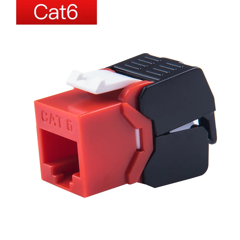 Linkwylan RJ45 Keystone Jack Cat5e Cat6 6A Multi Colors  Toolless UTP To LSA Network Modules Tool-Free Connection