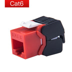 Linkwylan RJ45 Keystone Jack Cat5e Cat6 6A Multi Colors  Toolless UTP To LSA Network Modules Tool-Free Connection