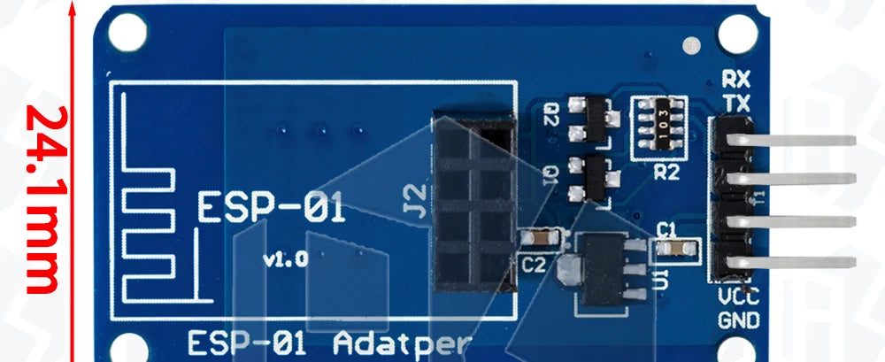 ESP8266 ESP-01 Serial WiFi Wireless Adapter Module 3.3V 5V Esp01 Breakout PCB Adapters Compatible For Arduino