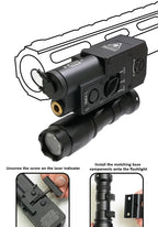 CQBL-1 Laser Aiming IR/Red/Green Dot Laser Indicator Momentary Constant Quick Opening With Scout Light Connect Mount For 20MM