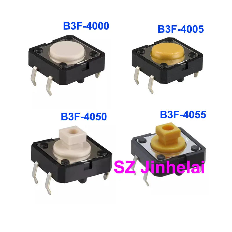 100pcs Authentic Original Omron Tactile Switch Push-button Micro switches B3F-4000 B3F-4005 B3F-4050 B3F-4055