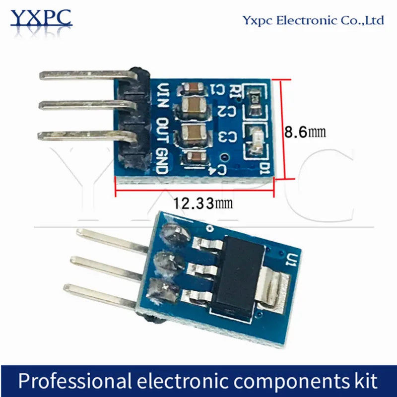 10pcs miniature DC 5V to 3.3V Step-Down Power Supply Module AMS1117-3.3 LDO 800MA AMS1117-3.3V