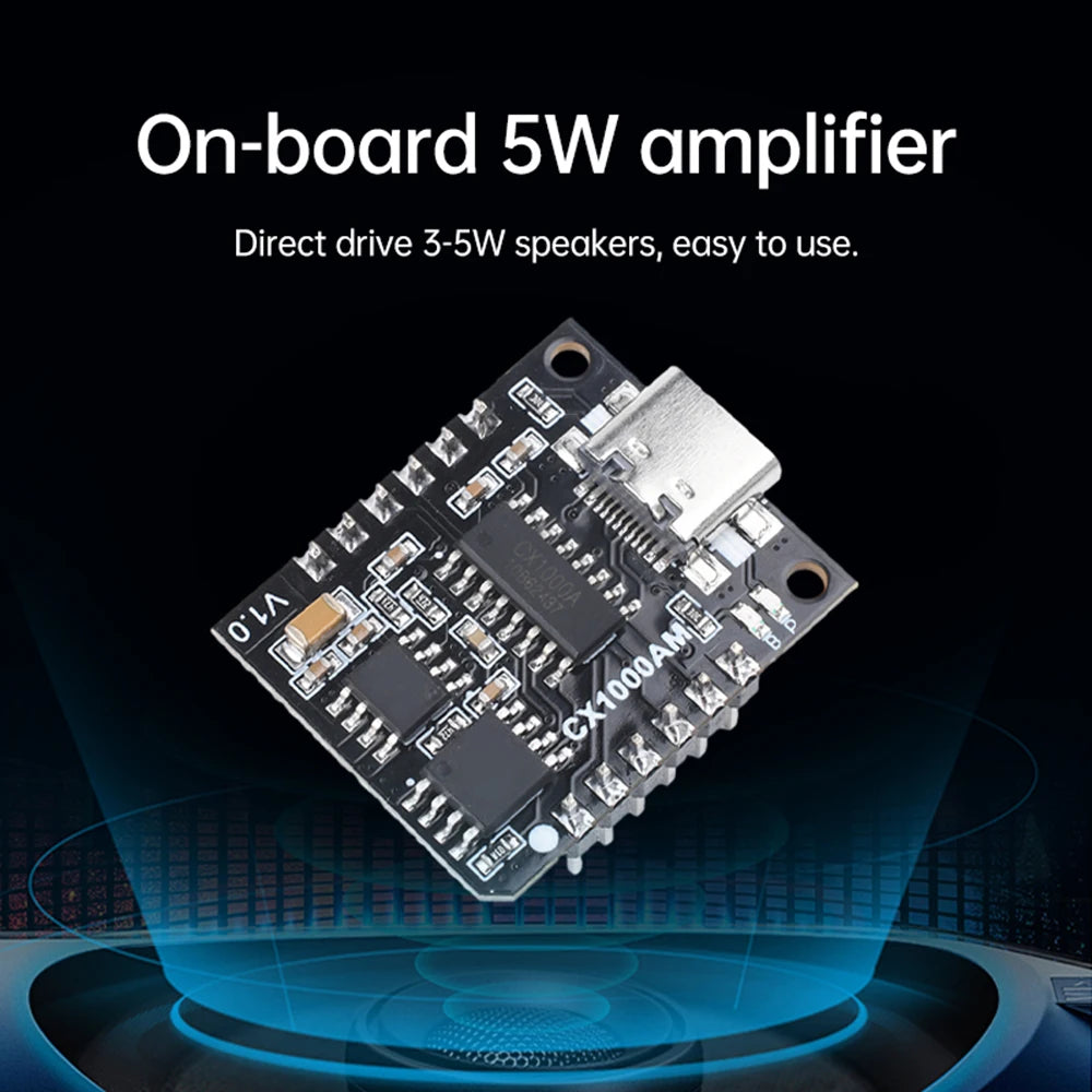 CX1000AM Serial Port Control MP3 Voice Playback Module 32Mbits Microcontroller WAV Voice Broadcast Custom Audio Module