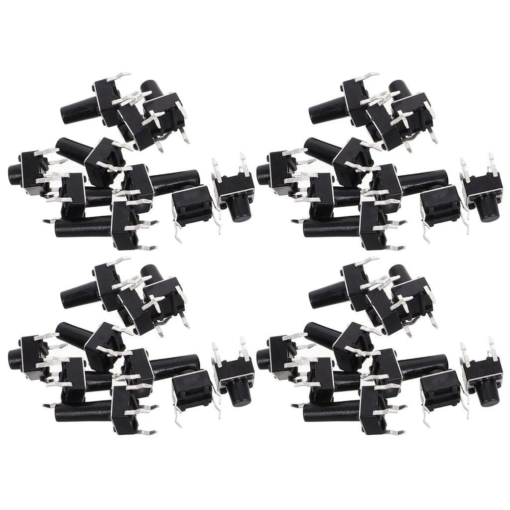 100pcs Micro Tactile Push Kit 12X12X9.5Mm Long-Lasting Momentary For Diy Electronics Project Tactile Micro Switch Button Push