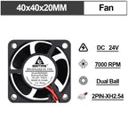 Gdstime Brushless Turbo Fan 24V Dual Ball 30mm 40mm 50mm For 3D Printer Fan DC Blower Cooling Fan 3010 4010 4020 5015 Clooer