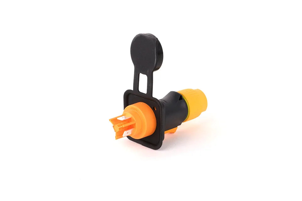 2pcs 3Pins Waterproof IP65 Grade Locking Powercon Male Plug Jack Female Chassis Socket Cable Wire Connector