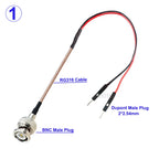 1PCS RG-316 BNC to DuPont Cable Q9 BNC Male / Female to 2 DuPont 2.54mm Male Plug Test Line RG316 Extension Jumper 10CM-20M