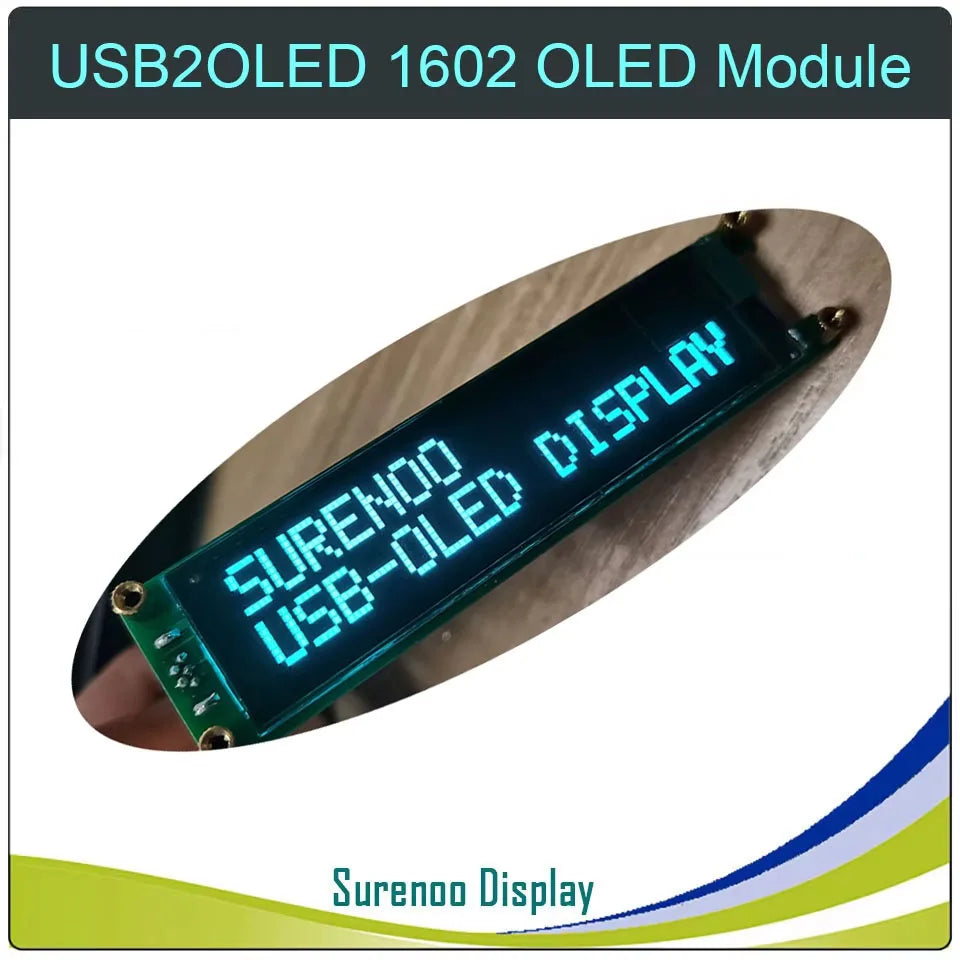 LCD2USB 1602 16X2 162 USB OLED Display LCD Module Screen Panel USB2LCD USB2OLED support AIDA64 for DIY PC