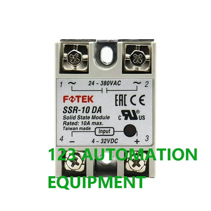 Authentic New FOTEK SSR-10DA 25DA 40DA 50DA 75DA SSR-10DA 25DA 40DA 50DA 75DA-H Solid State Relays Module 10A 25A 40A 50A 75A