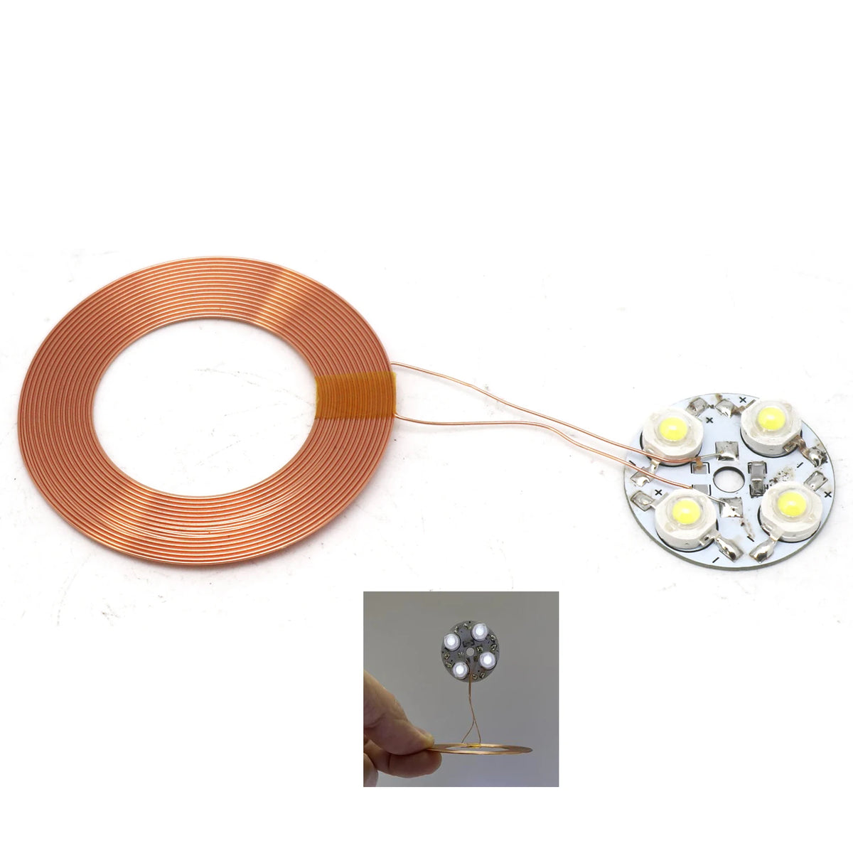 Wireless Coil Induction Receiver Light LED Lamp For Wireless Power Supply Transmitter Maglev Magnetic Levitation Lamp