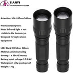 Infrared Complement 7W VCSEL 850nm/940nm Zoom Infrared Flashlight with Mute Adjustable Power 810nm IR Light