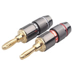 10/40/100Pcs Monster Banana Plugs Gold Plated Pure Copper Speaker Adapter Screw Speaker Plug Audio Connectors
