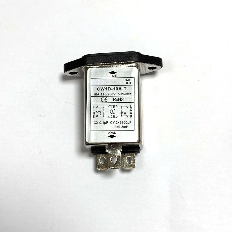 Single-phase EMI filter/IEC T-Socket filter CW1D-3/6/10A-T 250V Audio power supply filter power purifier Anti-interference