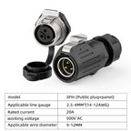 IP68 Power Waterproof Connector Panel Installation, Aviation Plug Socket Cable, Male and Female Heads, No Welding Required