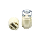 10pcs G9 Ceramic Lamp Holder, White G9 Halogen Light Bulb Base Socket with Ring,G9 Light Base Socket Kit Adapter