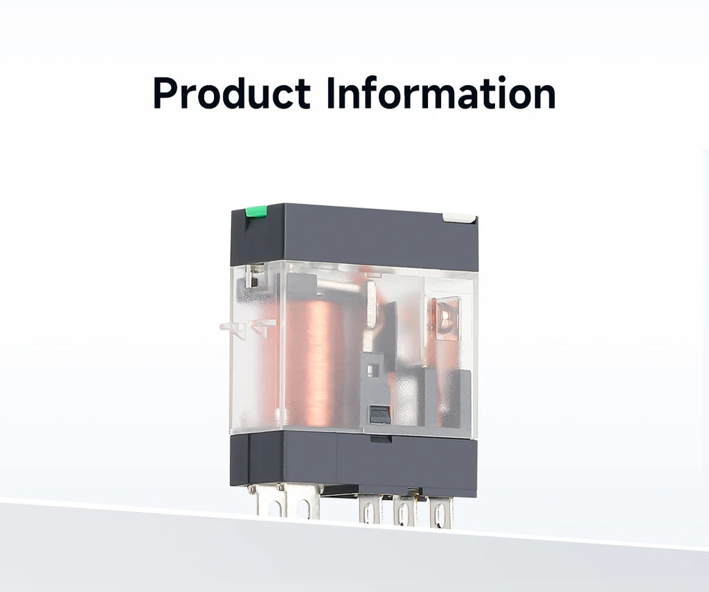 ENMG RXG Slim Power Relay 12A 24VDC/220VAC Coil, DIN Rail Mount Industrial Relay for PLC Control System