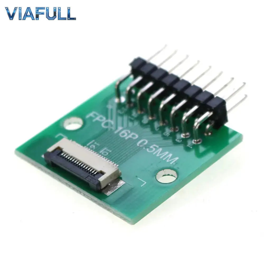 0.5mm FPC/FFC Breakout Board with Right Angle Male Pins, Pre-Soldered 2.54mm DIP Adapter for Flat Ribbon Cable, 4-80P