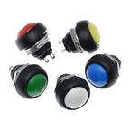 6PCS Small Button Switch Waterproof Switch Self-reset PBS-33B 12MM Red Lock-free Switch 6 Colors