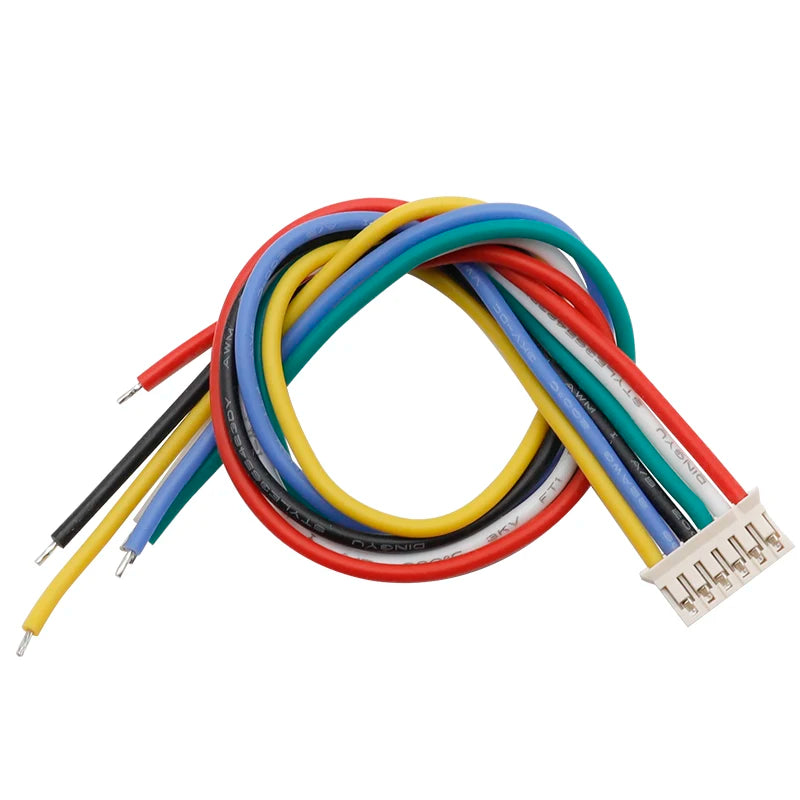 10PC PH 2.0mm 2/3/4/5/6P Terminal Wire Micro 10/20/30cm 3239 22AWG Silicon High Temp Male Plug Cable 2-core Tinned Connector