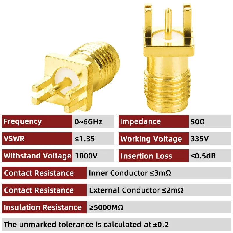 Female Jack Male Plug Adapter PCB Right Angle Mount 1.2mm Spacing Connector RPSMA-KE SMA-KE