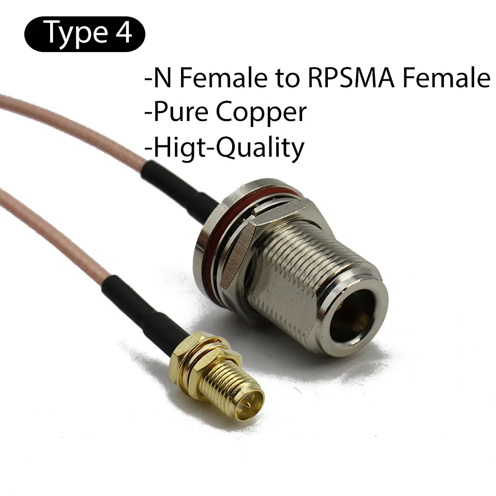 RG316 Cable N Female To SMA Male Extension Conncetor N Type L16 To RPSMA Crimp for RG-316 Pigtai Low Loss Coax Copper Brass