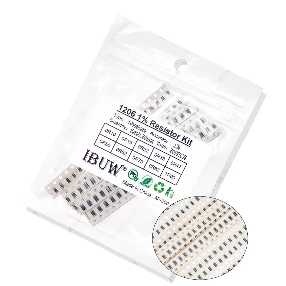 200pcs 660pcs 720pcs 4000pcs 0402 0603 0805 1206 1210 2512 smd resistor kit igmopnrq assorted kit 10k 100k 1k 1r 100r 220r 1% 5%