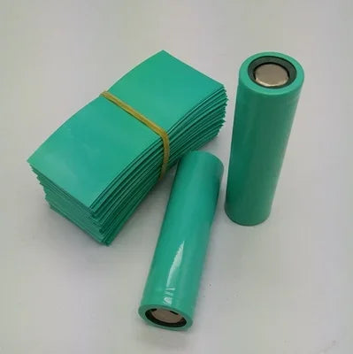 100pcs 18650 Battery Wrap Sleeve Heat Shrink Shrinkable Tube Insulated Multicolor Battery Skin PVC FilmTape Protector Cover Pipe