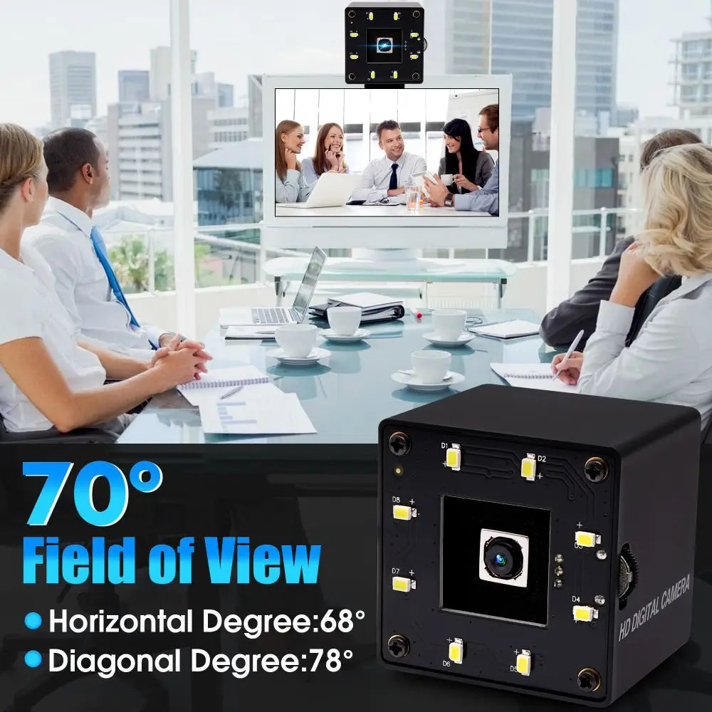 ELP Autofocus USB Camera 16MP Ultra HD Webcam IMX298 Sensor Mini Camera with 68 degree No Distortion Lens