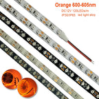 12V 3528 SMD LED Strip Light Decoration 120LEDs/m 60LEDs/m Orange Lighting Flexible Ribbon Rope String LED Tape Light 1M 5M