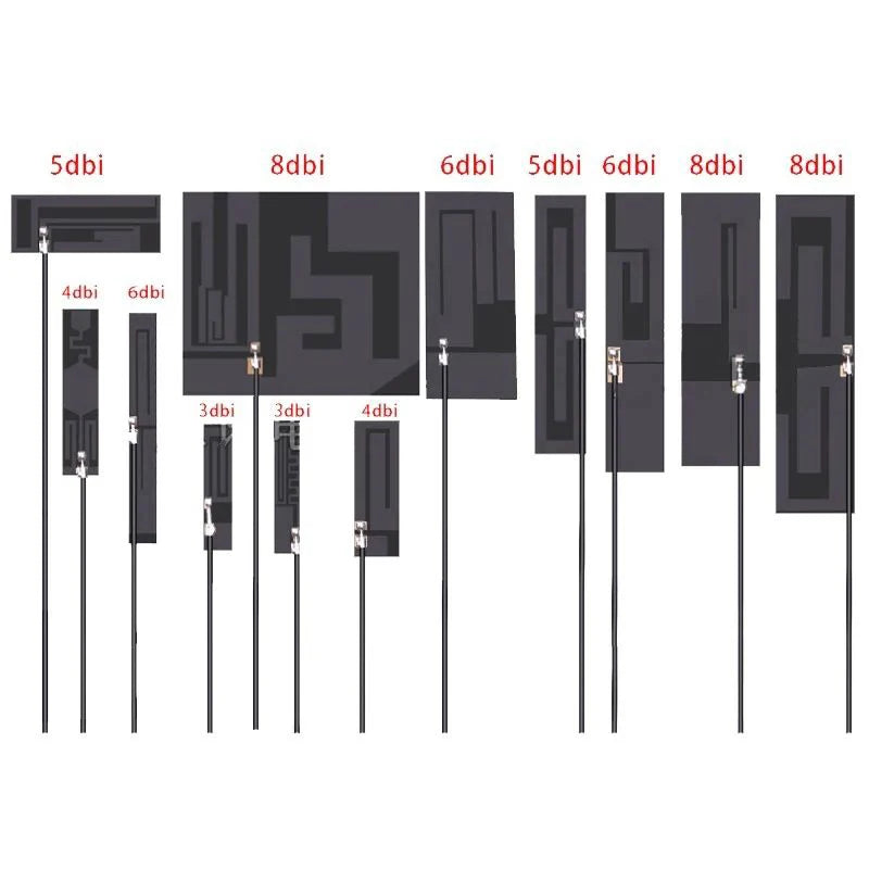 Internal LTE 4G 3G GSM 2G NB-IOT Antenna IPX PCB/FPC Flexible Soft Board Internal 700-2700MHz 8dBi High Gain RG1.13 20cm