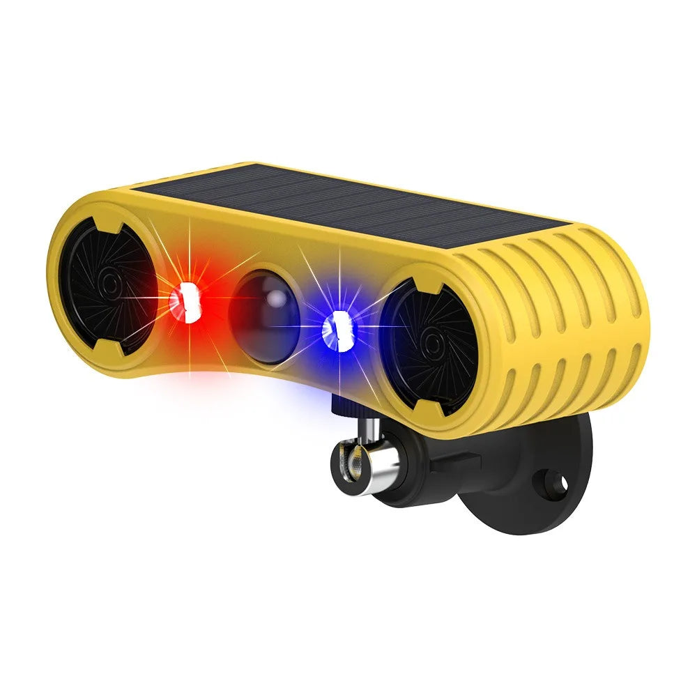 129Db Solar Sound Light Motion Sensor Alarm Built in 13Different Siren LED Lamp Solar Infrared Induction Alarm