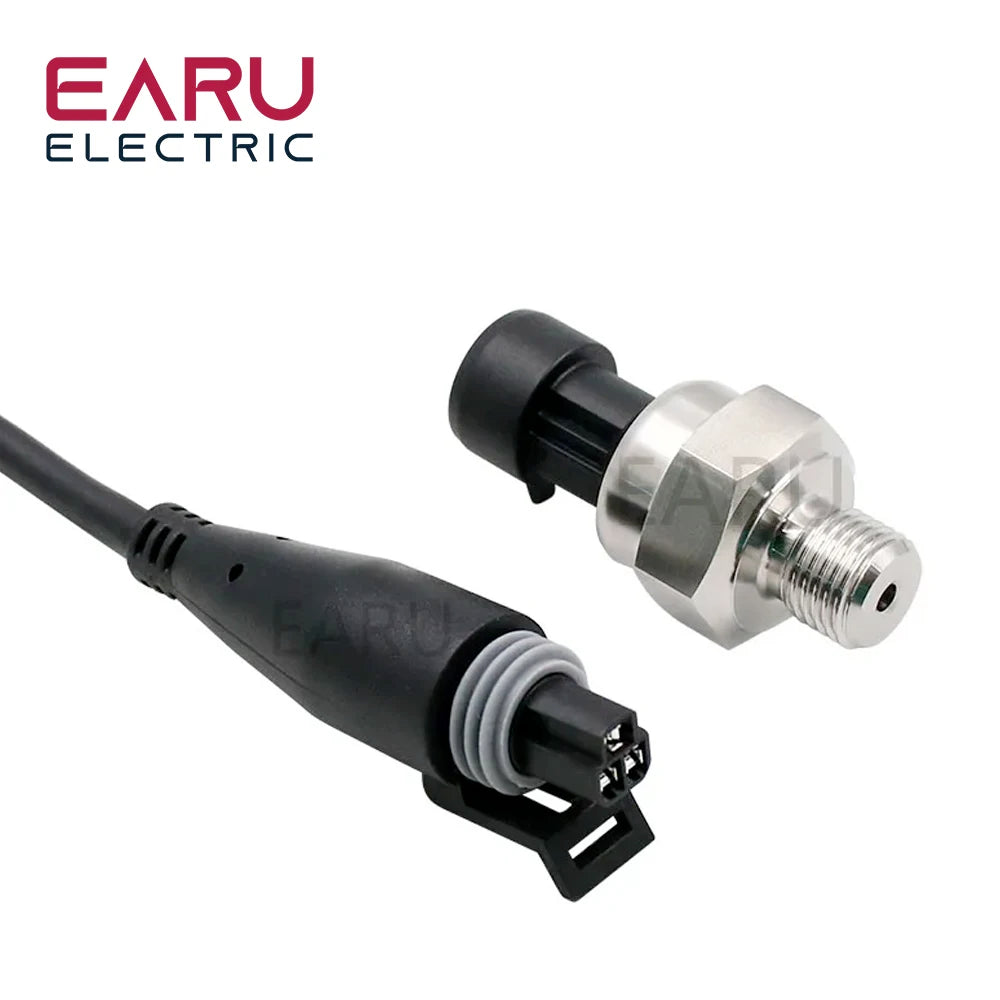 DC 5V G1/4 Pressure Sensor Transmitter Pressure Transducer 1.2 MPa 174 PSI For Air Water Gas Oil Diesel Fuel Car Stainless Steel