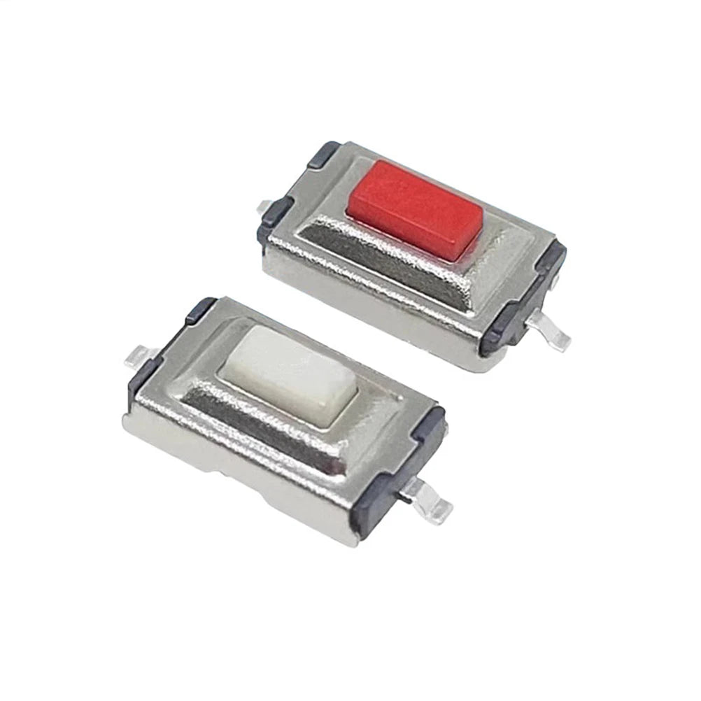 20Pcs 3*6*2.5mm 2Pin SMD Red/White Push Button Switch Microswitch Tact Switch 3X6X2.5 Car Remote Control Key Button Switch