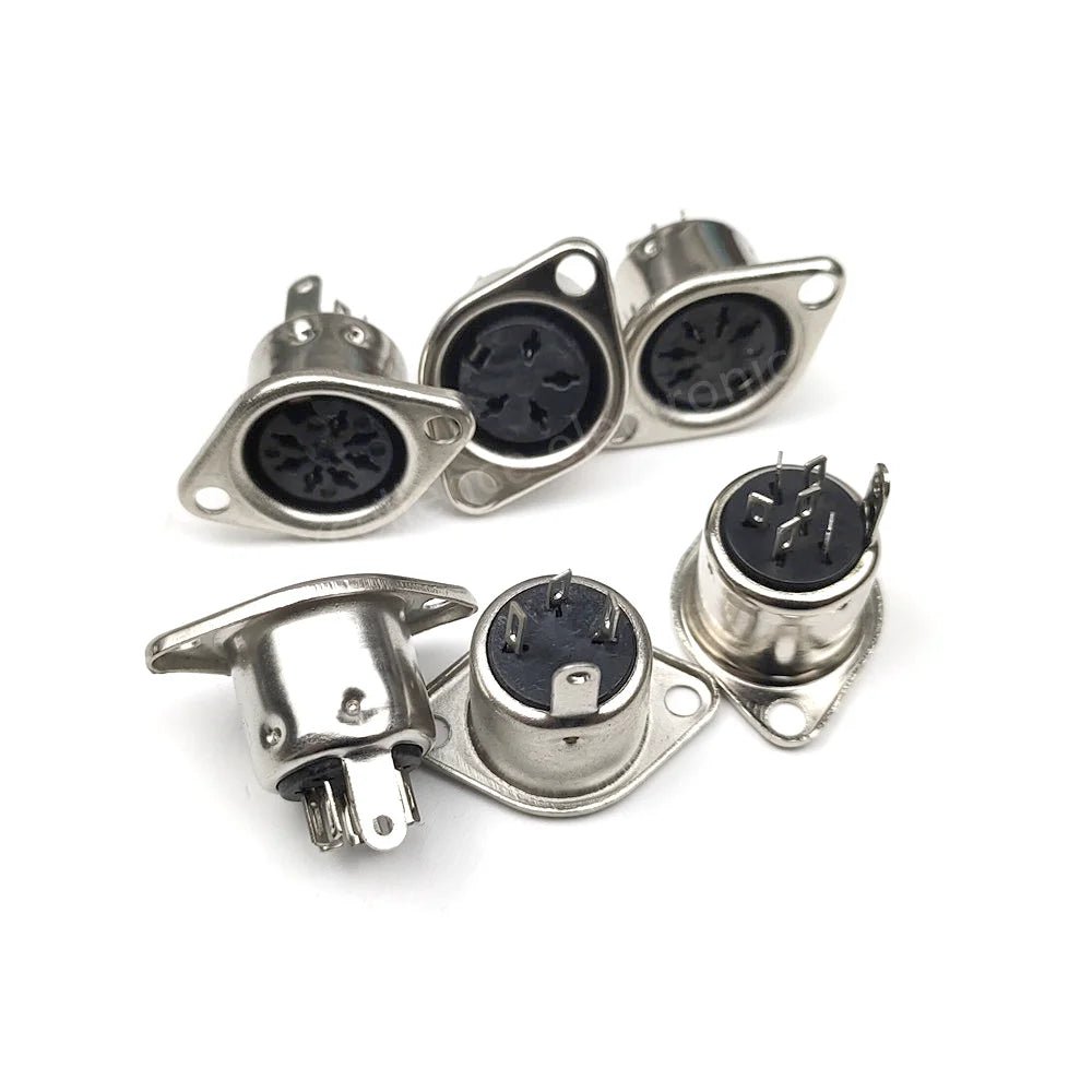 5Pcs/lot DIN S Terminal 3/4/5/6/7/8P Pin/Core Midi Male Connector Female Connector Plug Computer Large Keyboard Mouse Socket