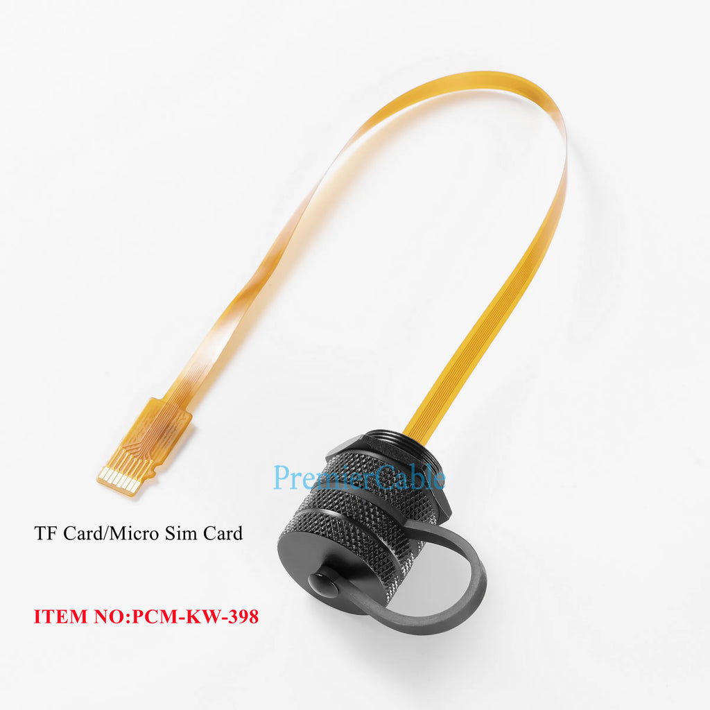 Outdoor IP67 Micro SD(TF) Card Extension Cable Panel Mount TF Card Flex Extender FPC IP67 Waterproof Cable For Cabinet Chassis