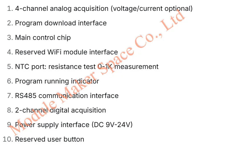 Modbus RTU 4-Channel / 8-Channel Analog Input Module, 0-5V / 0-10V / 4-20mA, Digital Input, RS485 Industrial Data Acquisition