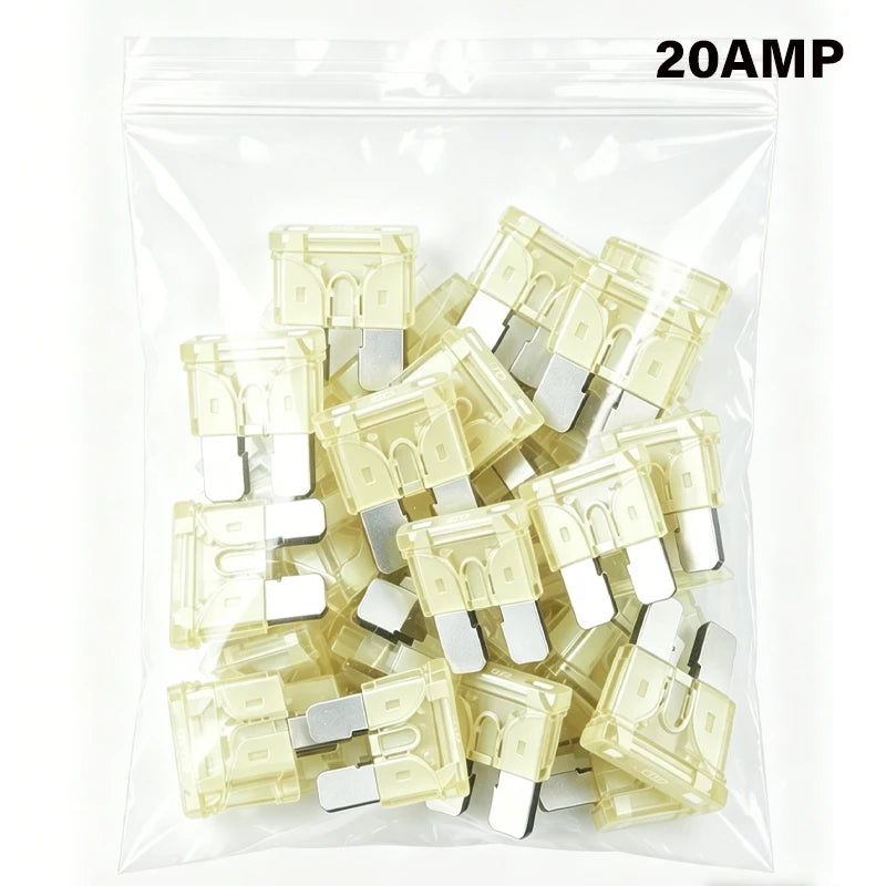 AGASHE 1‑40AWG Inline Blade Fuse Holder 30PCS Blade Fuse Kit Auto RV Truck Boat Marine Vehicle Circuit Protection Replacement