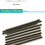 Javino 5/20/50Pcs 1x40 Pin Connector Header Strip Male Female Header Single Row 40 Pin 2.54mm Pin Connector Strip Round Needle