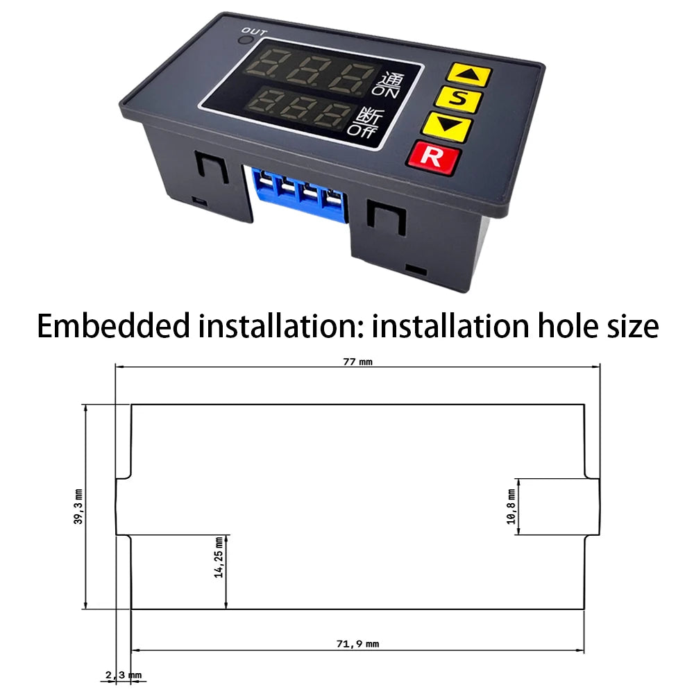 110V-220V 12V 24V T3231  Multi-function Digital Time Delay Relay LED Cycle Timer Control Switch Adjustable Timing Delay Relay